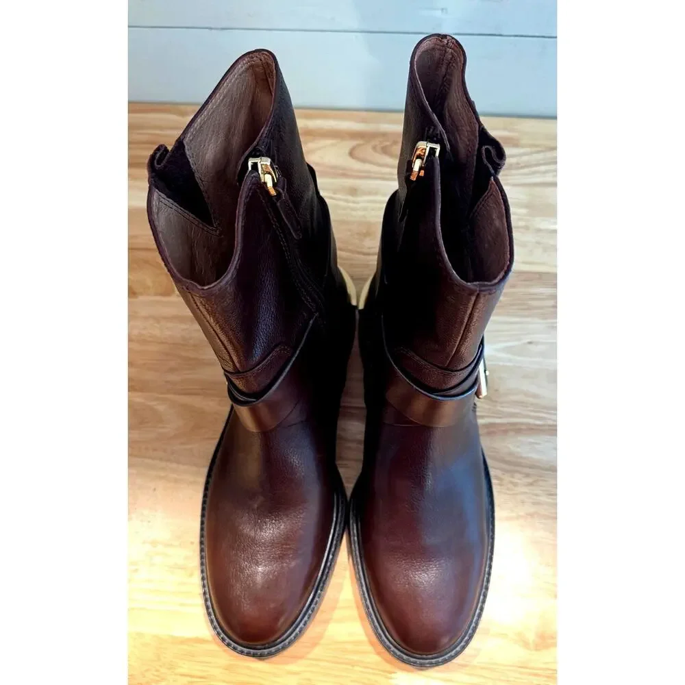 NIB Louise et Cie Women's Lo-Tandy Boots Burnt Oak Size 7